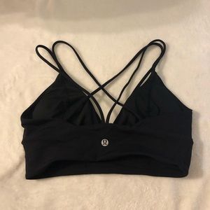 Black Lululemon criss cross sports bra